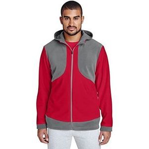 Team 365 Men's Rally Colorblock Microfleece Jacket TT94 Sp Grphite/Sp Rd M